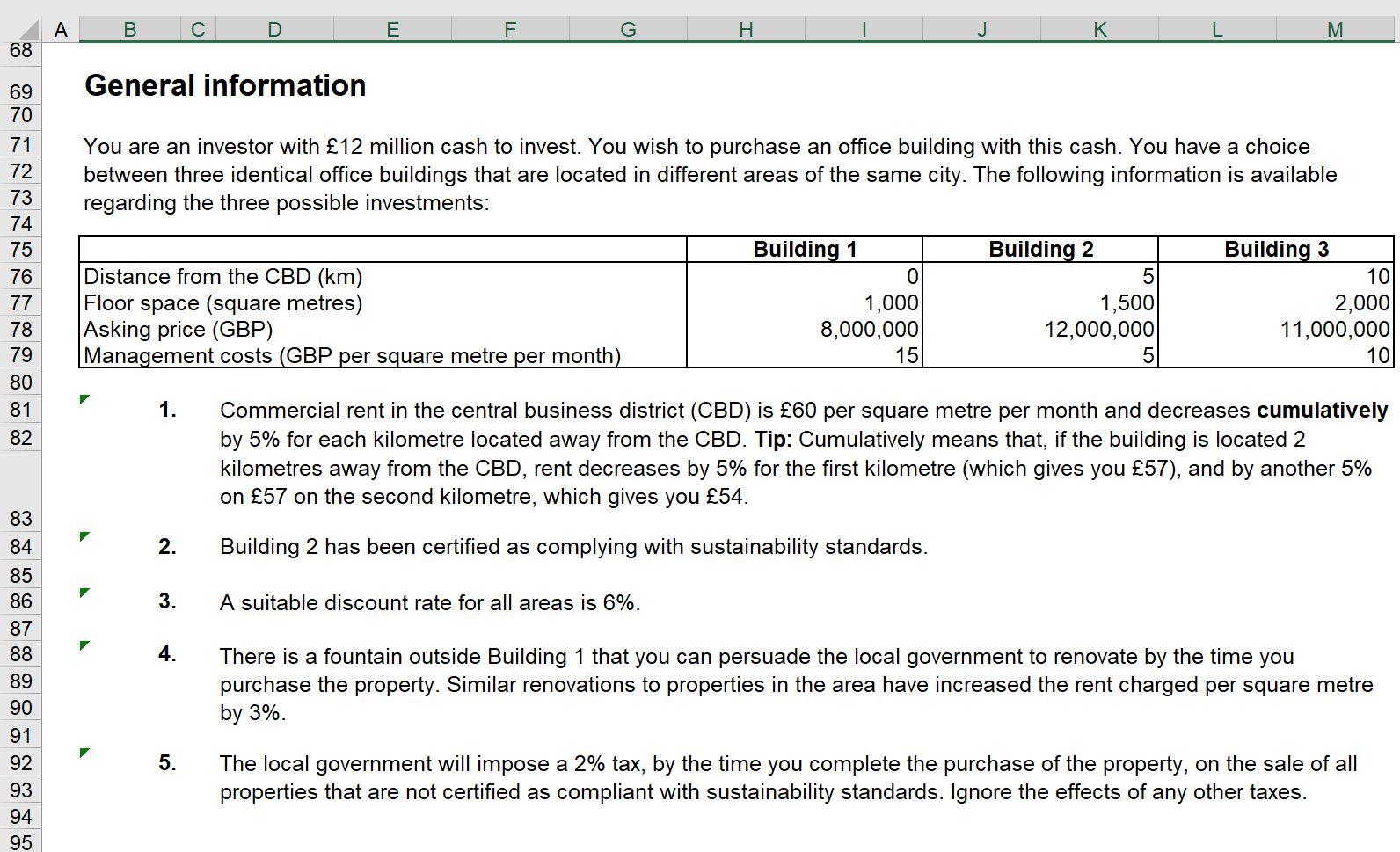 Question 2 (Please answer questions in the Excel format shown in the