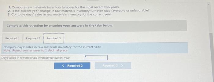 for the current year. Complete this question by entering your answers in