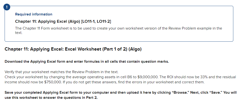 Please help with this question. Provide the cell formula and solution. Required