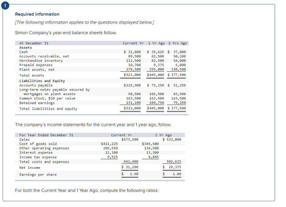 Please check work and provide answer. Required information (The following information applies