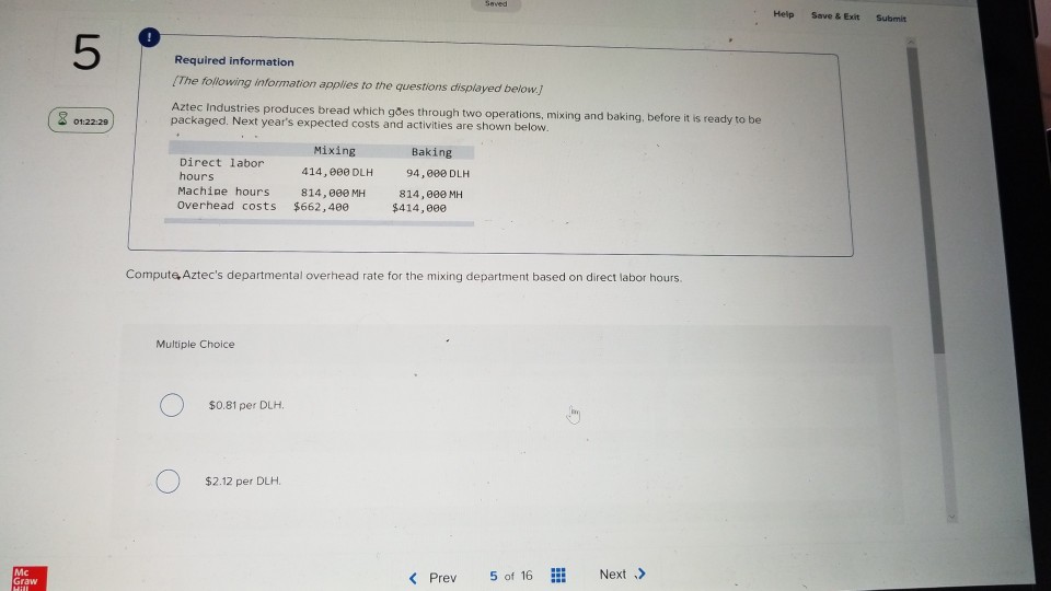 Help Save & Exit Submit 5 Required information (The folowing information