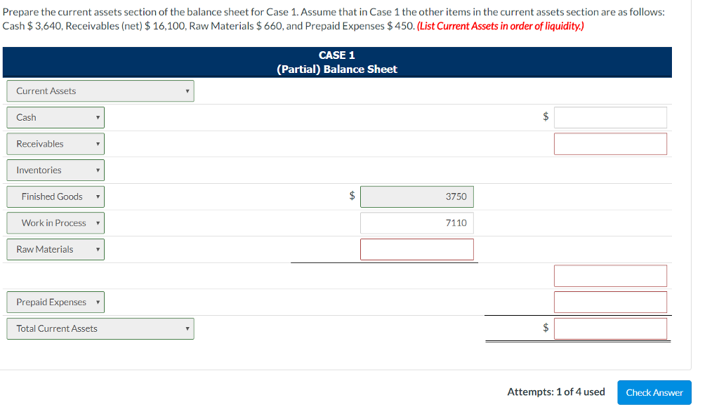 5,100 8,900 23700 (a) 1,240 Direct materials used 4010 Direct labor Manufacturing
