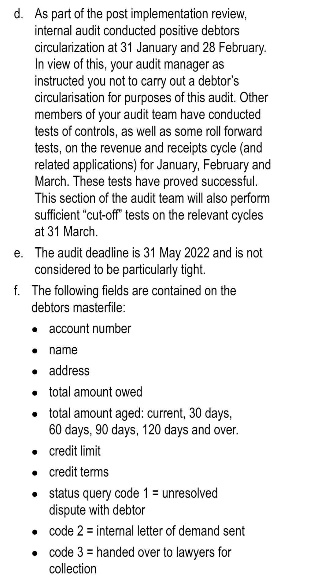 the audit team currently engaged on the 31 March 2022 external audit