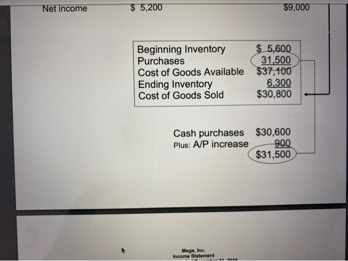 its financial statements. At the end of 2018, Mega reported the following