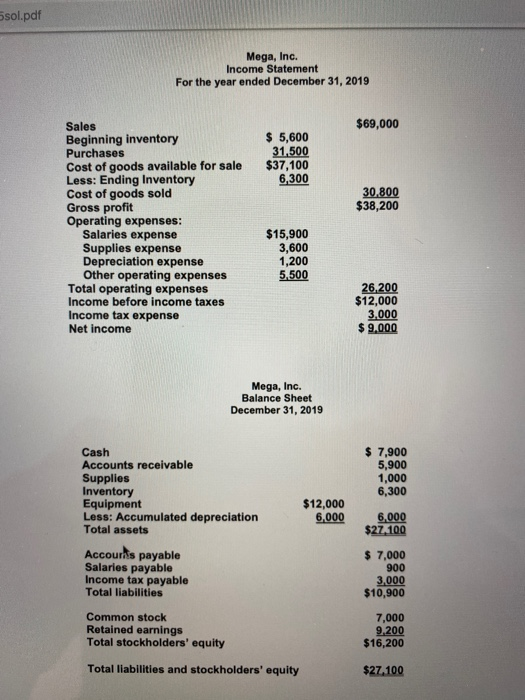 post-closing trial balance after converting it to the accrual basis. (Hint: These