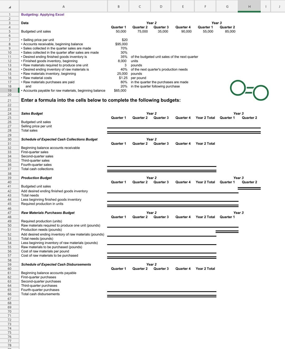  4 A B D E F G H 1 J Budgeting: