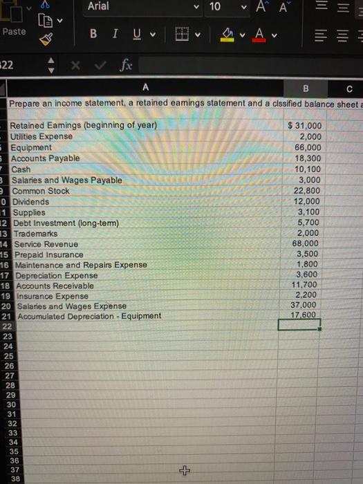  please help me make an income statement, retained earnings statement, and