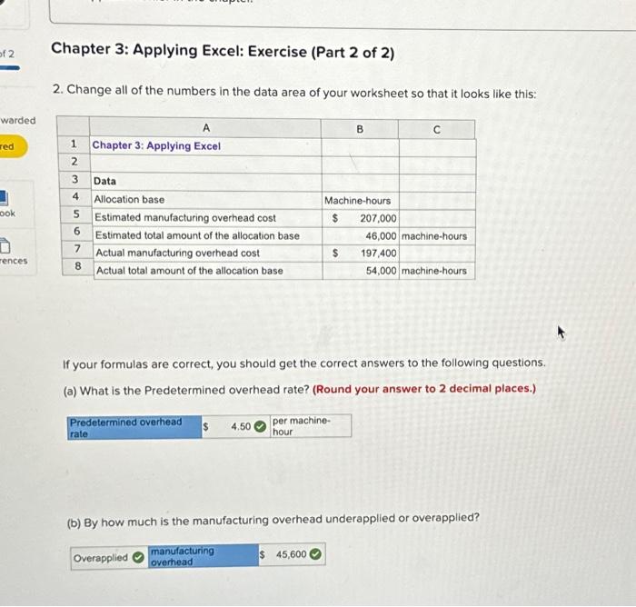  please solve this! will upvote!! Chapter 3: Applying Excel: Exercise (Part