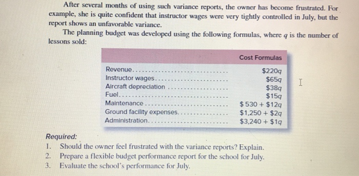 PROBLEM 10-21 critique a Report; Prepare a Performance Report LO TipTop Flight