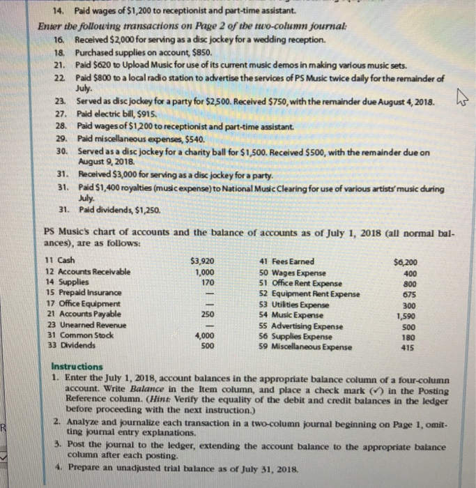 completed by PS Music during June 2018 were described at the end