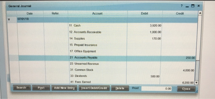 of Chapter 1. The following transactions were completed during July, the second