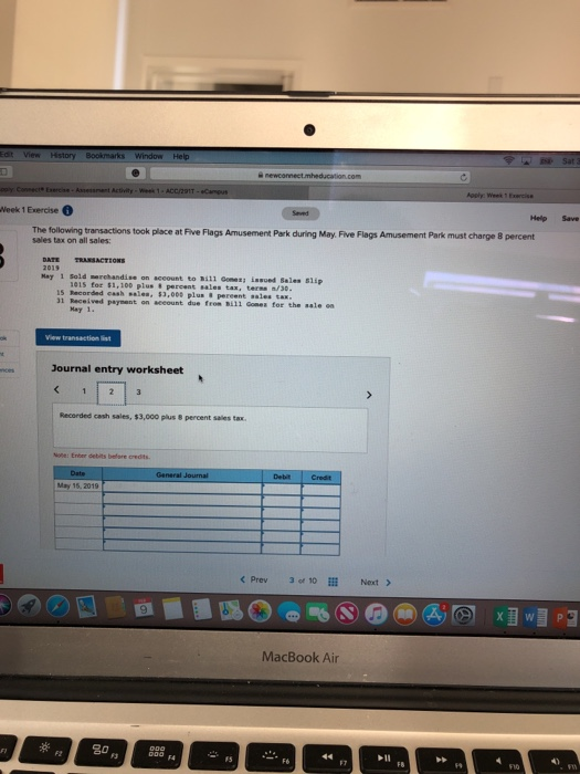 Park during May. Five Flags Amusement Park must charge 8 percent sales