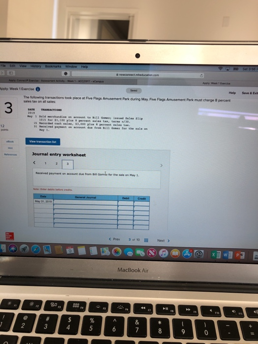 tax on all sales 019 Hay 1 Sold nerchandise on socount to