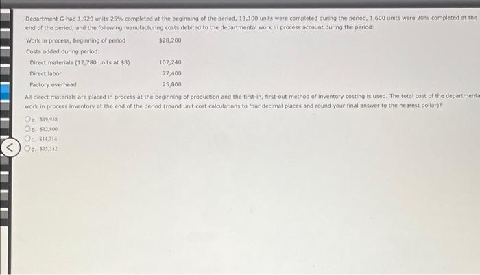 with my accounting homework te doring the period, 1.000 units were 20%