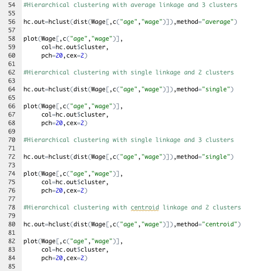 I run the plot function. This is my code so far: Exercise