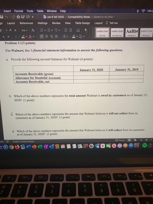  Insert Format Tools Table Window Help * 14% SOES Lab 6