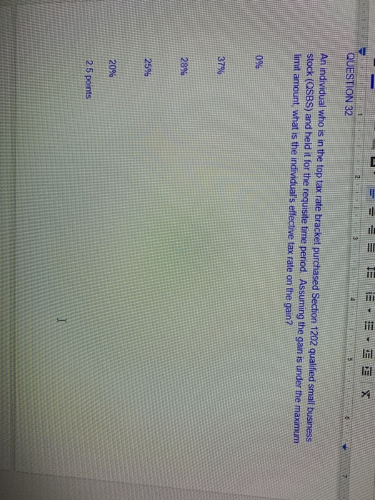  TH TEE EEX 1 12 QUESTION 32 5 An individual who