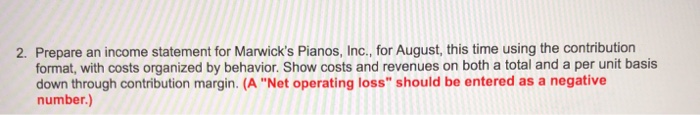 Inc., purchases pianos from a large manufacturer and sells them at the