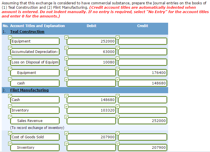 trades an old crane that has a book value of $113,400 (original
