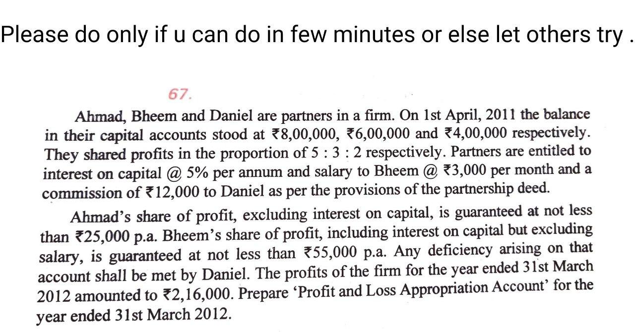  Please do only if u can do in few minutes or