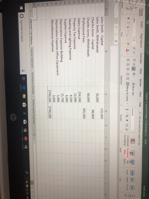 Smith & Jones Partners Adjusted Trial Balance December 31, 2018 Account Title