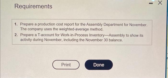 three processes: assembly, programming, and packaging. Direct materials are added at the