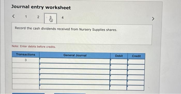 shares. Note: Enter debits before credits. Exercise 12-20 (Static) Equity method; purchase;