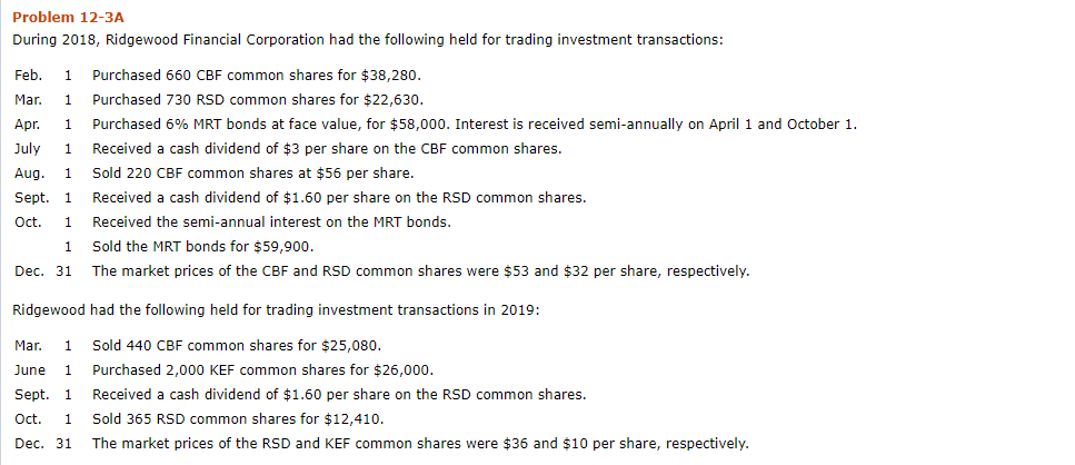  Need help with this thanks plz take it seriously Problem 12-3A