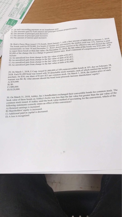 The amounts paid for both interest and principal increase proportionately B) The