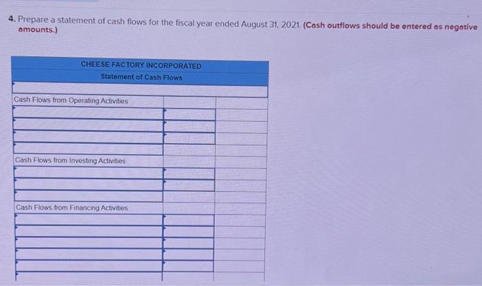 What was the increase or decrease in Cheese Factory's cash balance during