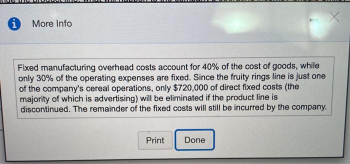rings product line. Assume that during the past year, the fruity rings'