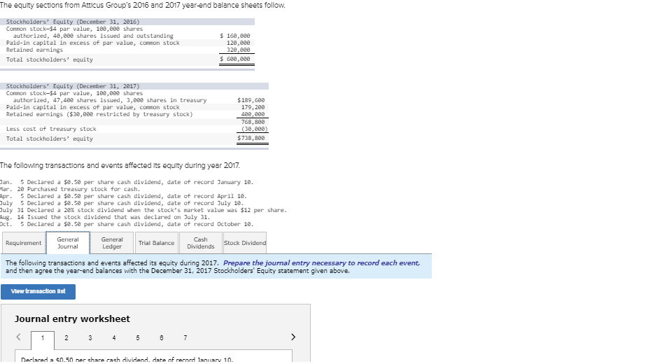 Please help me to answer all. The equity sections from Atticus Group's