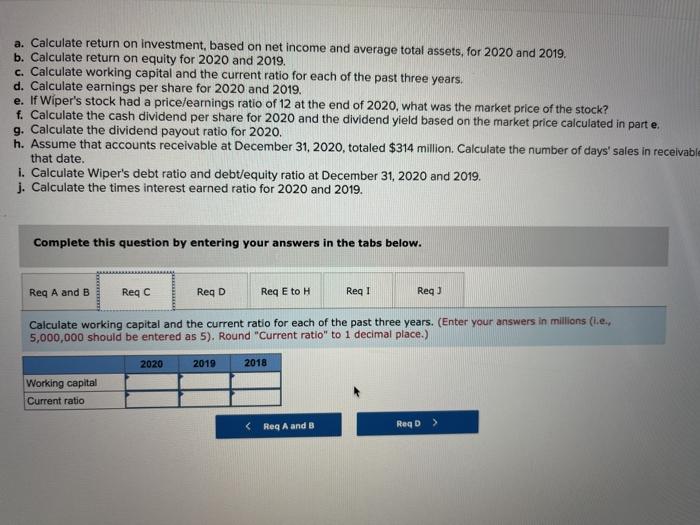 31, 2020, 2019, 2018 (in millions) 2020 Current assets $ 695 Other