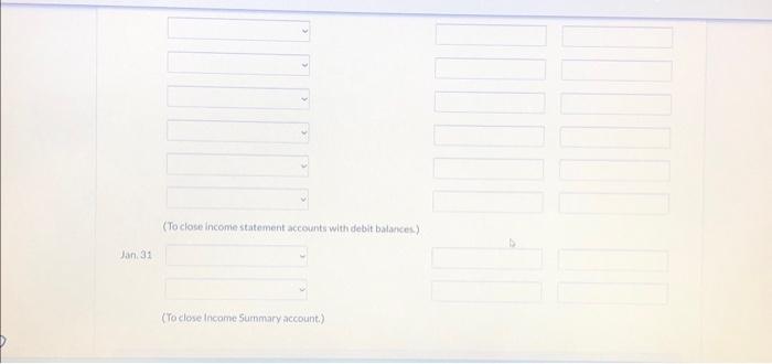 the necessary adjusting entry for inventory. (Credit account tities are outomatically indented