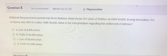  plz solve quickly i have final exam Question 8 Not yet