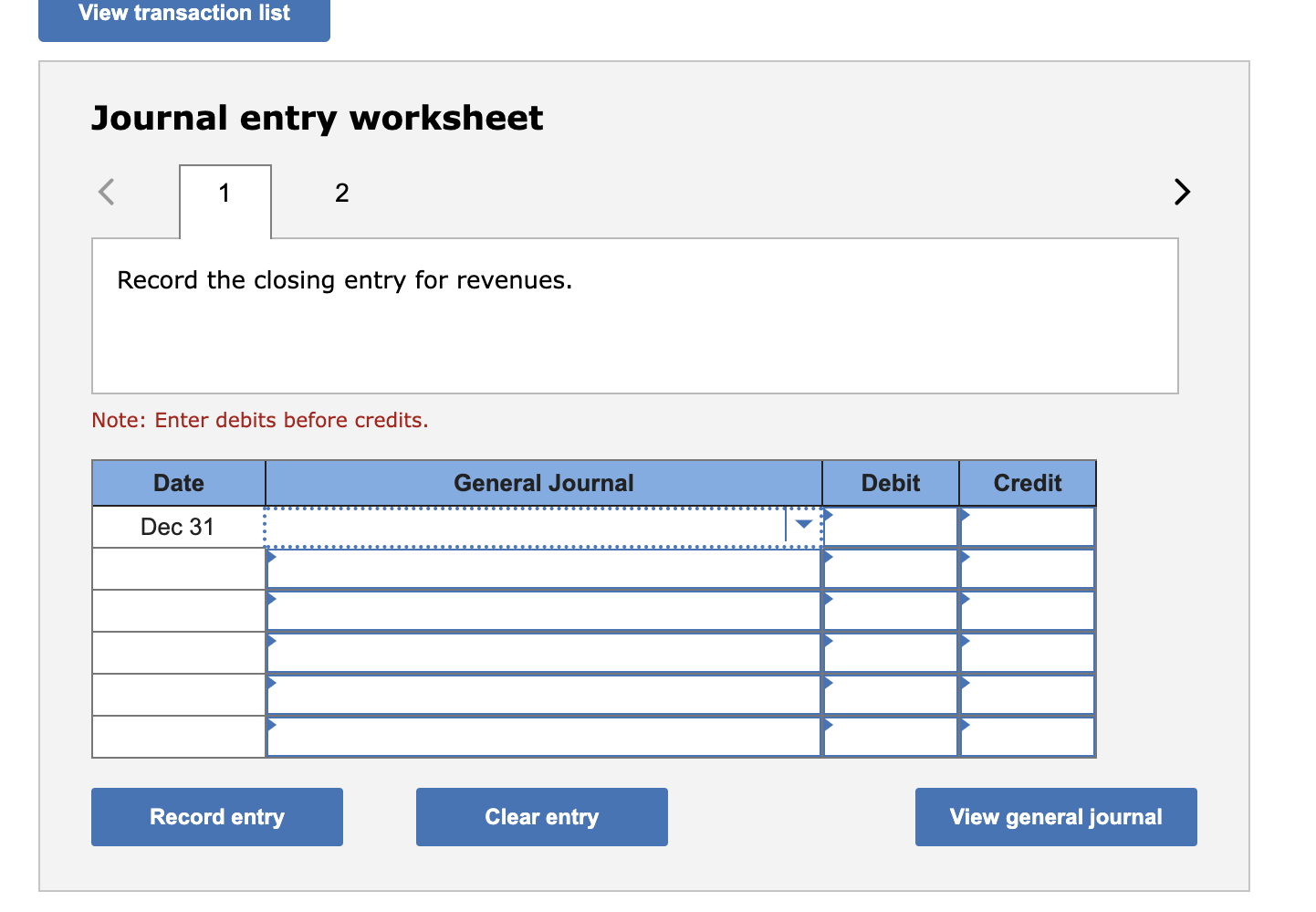 debits before credits. Post the entries in the T-accounts and prepare a
