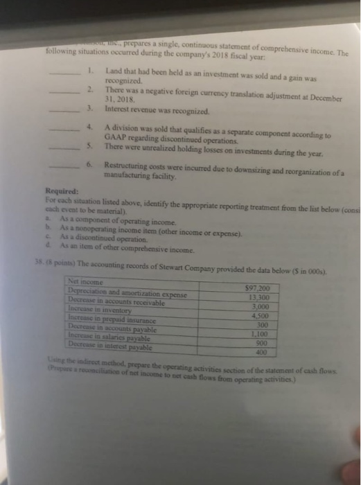  . .. prepares a single, continuous statement of comprehensive income. The