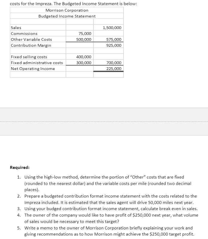 help with at least question 2 if not more. Thank you Morrison