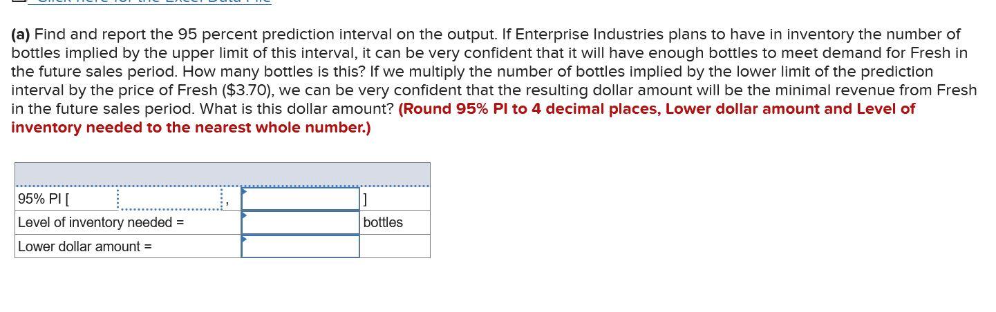 v . Thanks! Consider the demand for Fresh Detergent in a future