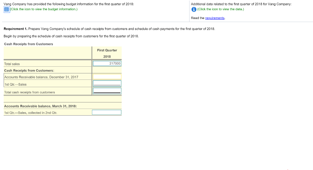 Question (details below): Requirements / Info: Additional data related to the first