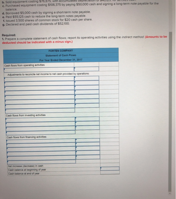 [The following information applies to the questions displayed below.] Forten Company, a