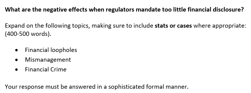 What are the negative effects when regulators mandate too little financial