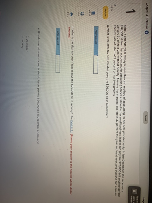  Chapter 3 Problems Saved Help 1 Update Some a available Isabel,