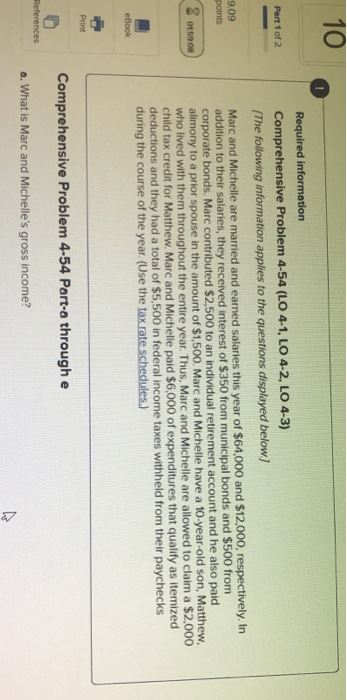  10 Required information Comprehensive Problem 4-54 (LO 4-1, LO 4-2, LO