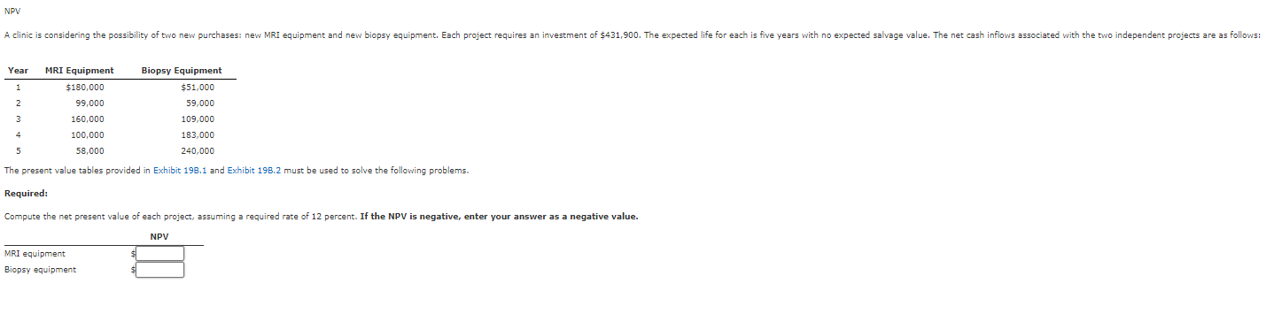 The present value tables provided in Exhibit 19B.1 and Exhibit 19B.2