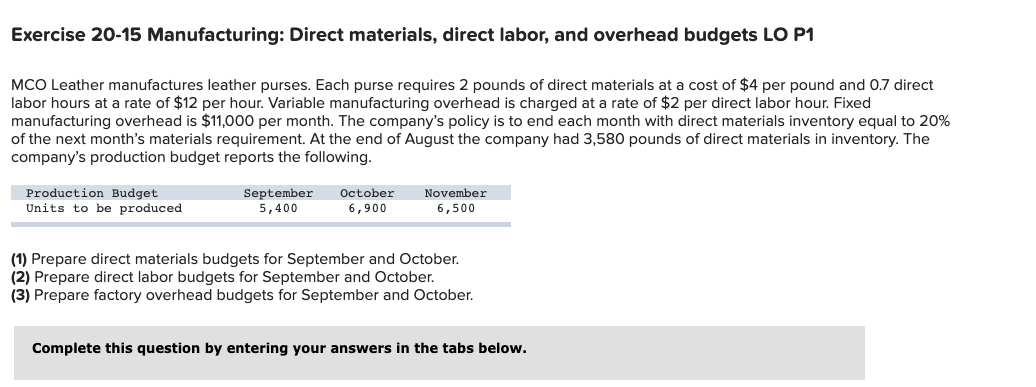  Note: (please use chart instead on paper if possible) Exercise 20-15