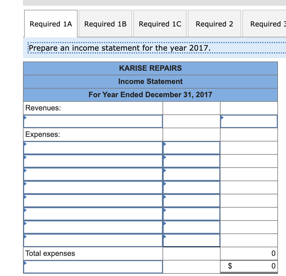 C3, P2, P3 1.300 The adjusted trial balance of Karise Repairs on