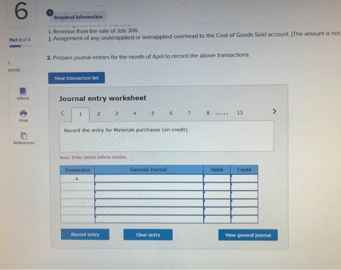 LO C2, P1, P2, P3, P4 The following information applies to the
