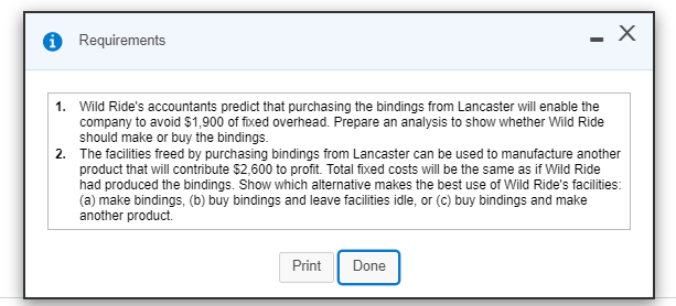 someone help me with this please? Wild Ride manufactures snowboards. Its cost