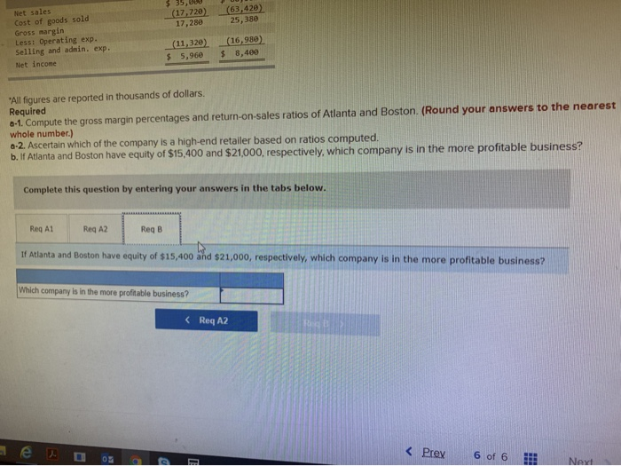 and the Boston Company Atlanta $ 35,00 (17,720) 17,280 Boston $ 88,800